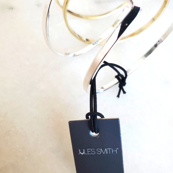 Jules Smith Gold Silver Cuff Bracelets Set NWT - Picture 3 of 3